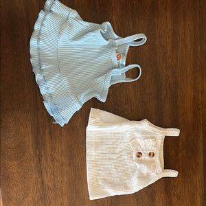 Blue and White Baby Tank Tops
